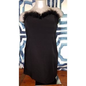 Plus size feather top rube dress.